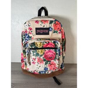 Jansport Right Pack Expressions Backpack Student Floral Coated Canvas Suede